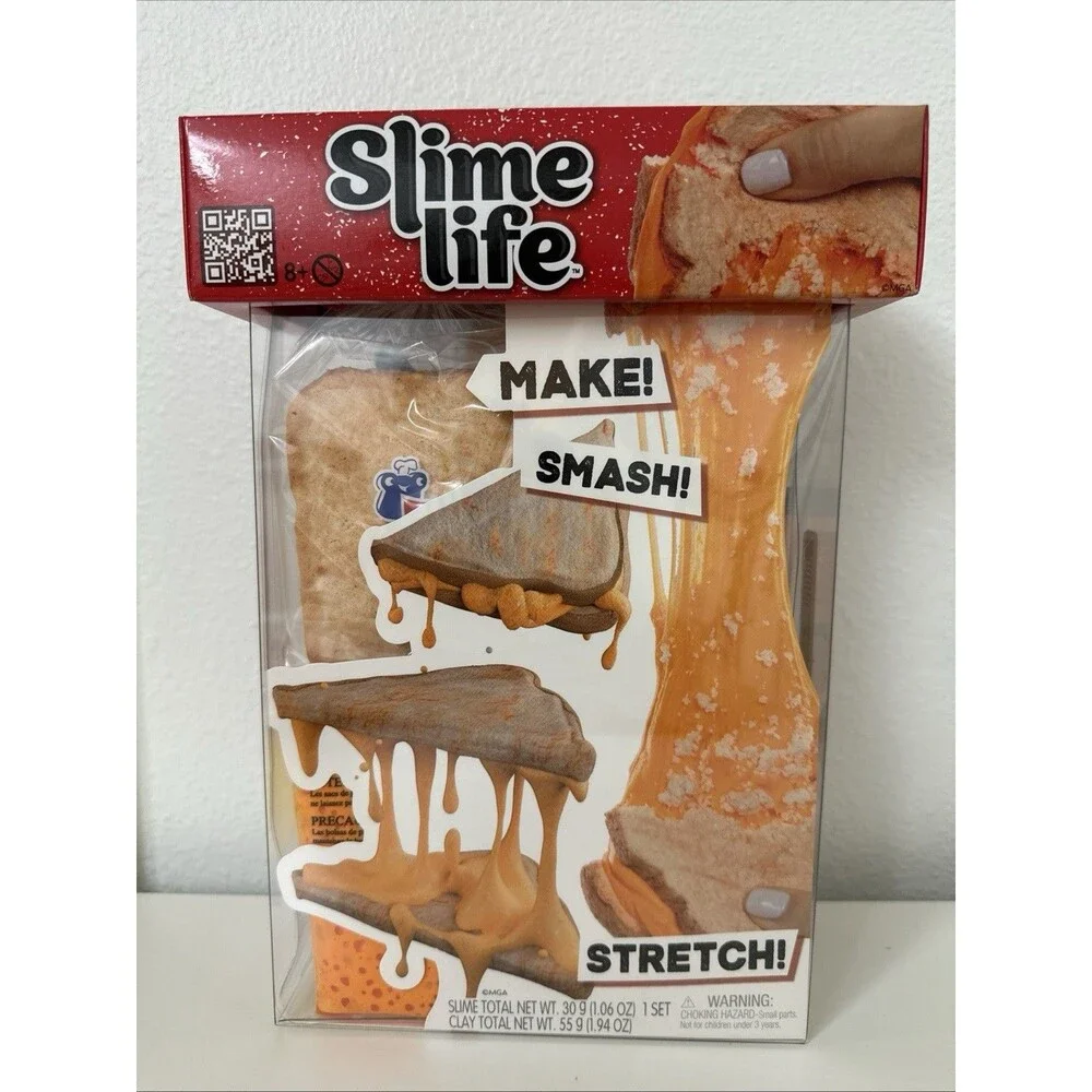 Slime Life Grilled Cheese And Chips DIY Slime Kit, Make! Smash! Stretch! Food